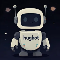 a cute smiling robot with the word hugbot across the chest, retro dark vintage sci - fi, 2 d matte dark gauche illustration, dark deep space robot