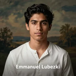 portrait of a beautiful Peruvian male model By Emmanuel Lubezki