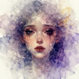 brittle emotions. abstract digital art, watercolor texture