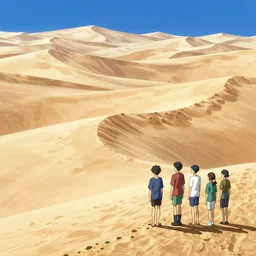 highly detailed illustration of high exposure sand dunes at night by makoto shinkai, by teagan white, by oliver vernon, by joseph moncada, by damon soule, by manabu ikeda, by kyle hotz, by dan mumford, by otomo, 4 k resolution
