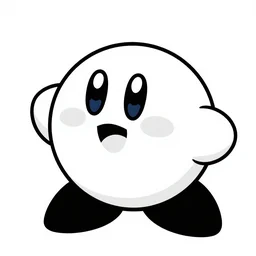 kirby krackle, black and white only