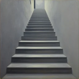 stairway to heaven, surrealism, oil on canvas, high detail, masterpiece