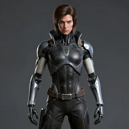 A mugshot of a cybernetically enhanced man man man, cyberpunk, augmented, still from alita, matte painting, Artstation, CGsociety