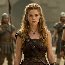 film still of aubrey plaza as leonidas in 3 0 0 movie, 8 k