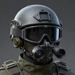 front view soldier mechanical headgear combat goggle nightvision helmet highly detailed, digital painting, hyper concept art, smooth, sharp focus, simple draft aaa unreal artstation