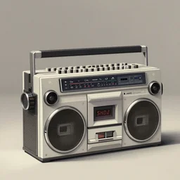 a stunning and detailed illustration of a boombox shaped house by james gilleard, 8 k, behance award winner, geometric shading, inspirational architecture, rembrandt lighting
