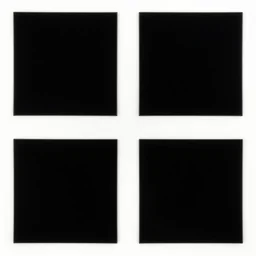 black squares on 4 corners, symmetrical positioning