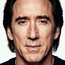 nic cage wearing a shirt that is just a picture of his face, digital photography, high detail,