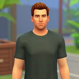 screenshot of james corden as a sims 4 character realistic sims 4 style james corden