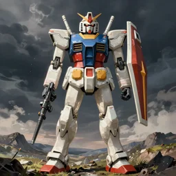 ralph mcquarrie illustration of mobile suit gundam, concept art