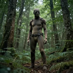 humanoid entity in a forest