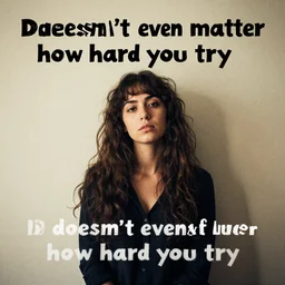 It doesn't even matter how hard you try