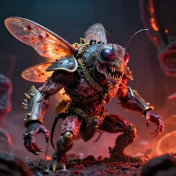 airbrush macro insect god - like viscera, rotting jewelry, armored sewer, rage, syd mead, chris foss, enric torres, alberto bontempi, feng zu hyper realism, narrative light, neon ember colors, epic, hyper detailed, awe inspiring, award winning horror, torch lighting, hyper realism, cinematical