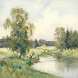 watercolor lanscape by anders zorn