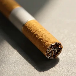 a closeup of the filter of a cigarette