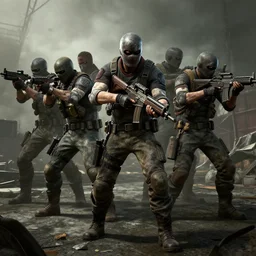 photo of left 4 dead team holding weapons and ready for a fight, unreal engine high resolution detailed 8 k