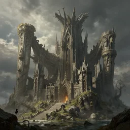 A highly detailed 4K fantasy matte painting of anor londo zdzislaw beksinski, ArtStation, CGSociety, Unreal Engine