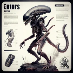 infographic art xenomorph
