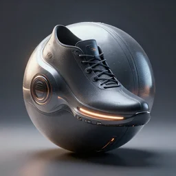 a spherical shoe, futuristic concept design, high detail render by octane, unreal engine, 8 k, cinematic