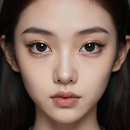 ein fotorealistisches portrat, atemberaubend schones hyperdetailliertes avatar - alien - madchen, geheimnisvolle schwarze augen, professionell retuschiert, weiche beleuchtung, hyperrealistisch, kleine nase, hubscher kleiner mund, volle lippen, wunderschon detaillier