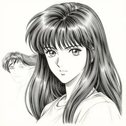 Portrait of Chrysta Bell, pen and ink, intricate line drawings, by Yoshitaka Amano, Ruan Jia, Kentaro Miura, Artgerm