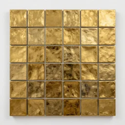 a mosaic grid of 1 0 2 4 colored tile gold squares, gold, by richter, metallic, reflections, white border and background, lacquer on canvas, 1 0 2 4 farben abstract, geometric, sharp focus, highly detailed, digital painting, hyperealism, 8 k, hd