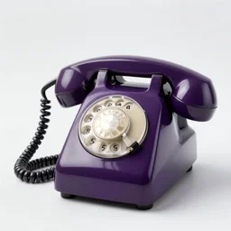 a rotary phone from the 9 0 s that looks like an eggplant, realistic