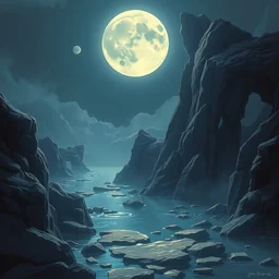 they say i'm crazy because i talk to the moon about you, but i talk to the moon because it understands what i feel for you, jim burns, artstation - n 4