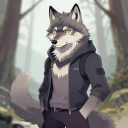 a wolf fursona, trending on artstation, by kawacy, furry art, digital art