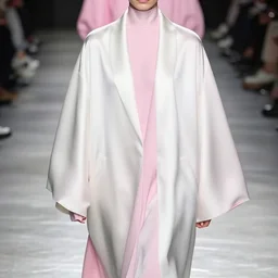 a show design by leonardo davinci design by balenciaga ,silk , white and pink ,pastel colours , hyper realistic, highly detailed, fashion design, baroque, matte painting, concept art, hdri, 4k