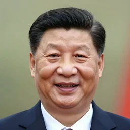 portrait of xi jingpin with black eyes smiling wide smile, photography, f 3. 5