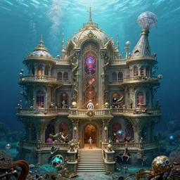 underwater spy mansion, grand obsessive compendium. intricate artwork, by tooth wu, wlop, beeple, dan mumford. concept art, octane render, trending on artstation, greg rutkowski very coherent symmetrical artwork. cinematic, key art, hyper realism, high detail, octane render, 8 k, iridescent accents