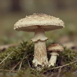 Victorian Photograph of a mushroom outside