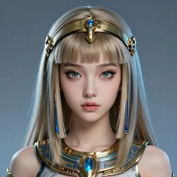 character concept art of a cute cyberpunk anime cleopatra | | cute - fine - face, pretty face, realistic shaded perfect face, fine details by stanley artgerm lau, wlop, rossdraws, james jean, andrei riabovitchev, marc simonetti, and sakimichan, trending on artstation