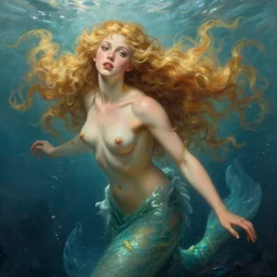 charming siren making everyone crazy because of her beauty, the beauty of the world in the form of sirene in the ocean, long hair with golden color highly detailed, digital painting, smooth, beautiful angle, renaissance age, sharp focus, illstration, ultra realistic, angelic beauty, heaven vs hell, 8 k, strong and powerful confident angle art by artgerm and greg rutkowski and alphonse mucha