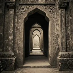 an ancient portal to another dimension, centered, rule of thirds, art by emmanuel shiu