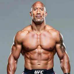dwayne the rock johnson in the ufc, 4 k, photorealistic