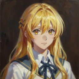 Monika from doki doki literature club, portrait, ddlc, made by Stanley Artgerm Lau, WLOP, Rossdraws, James Jean, Andrei Riabovitchev, Marc Simonetti, Yoshitaka Amano, ArtStation, CGSociety, oil painting on canvas