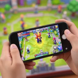 two people playing clash royal on the smartphone the whole day
