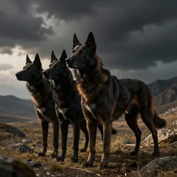 hellhounds, digital art