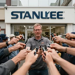 i got a job with stanley, he said i'd come in handy, photorealistic, 4 k, wide angle, worker with multiple hands