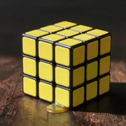 a rubik's cube made of melting wax