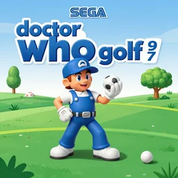 cover art for the sega genesis game'doctor who golf 9 7'