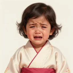 hyperdetailed portrait of a 3 3 - year - old crying young hyderabadi woman in a kimono, digital painting, artstation hq, sharp foccus ilustration, artstation hq. intricate, elegant. wlop, artgerm, greg rutkowski, alphonse mucha, medium shot. dan mumford, tomokazu matsuyama, takato 4 yamamoto