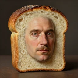 beautiful portrait of a loaf of bread with the face of steve buscemi, art by anders zorn, wonderful masterpiece by greg rutkowski, beautiful cinematic light, american romanticism thomas lawrence, greg rutkowski