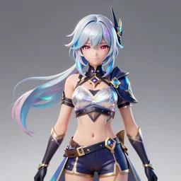 genshin impact character, fantasy art, holographic undertones, unreal engine 5 rendered, 3 d octane rendered, highly saturated colors, trending artstation, top, stunning, 8 k, award winning, daily deivation