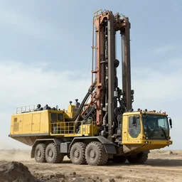 concept art of massive mining drilling vehicle by Dawid Michalczyk