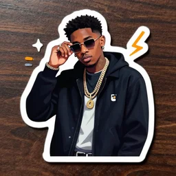 a rapper sticker art