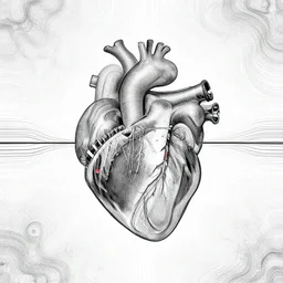 abstract graphic lines, tron, medical heart, topographic,