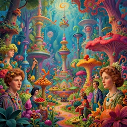 A psychedelic nutritious , vibrant color scheme, highly detailed, in the style of romanticism, cinematic, artstation, Moebius, Greg rutkowski  futurism, no blur, 4k resolution, sharp ages, ultra detailed, style of John Berkey, Norman Rockwell, Hans Thoma, Ivan Shishkin, Tyler Edlin, Thomas Kinkad
